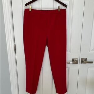 Elegant Red Women's Ankle-Length Pants